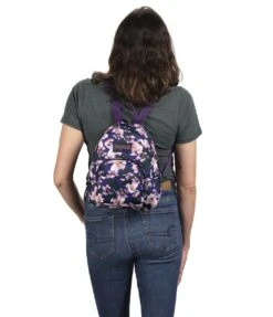 JanSport Half Pint Mini Backpack - Purple Petals -Jansport JS00TDH6 94B model