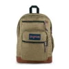 JanSport Cool Student Backpack - Army Green Letterman Poly