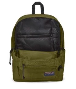 JanSport Double Break Backpack - Army Green -Jansport JS0A3P6S 7G3 interior