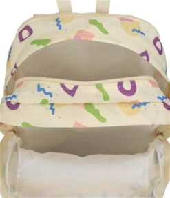 JanSport Big Student Backpack - Memphis Mood Neon -Jansport JS0A47JK AO9 Interior