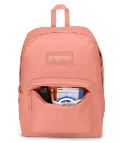 JanSport SuperBreak Plus FX Backpack - Happy And Sad Pink -Jansport JS0A4QUA AG6 det3