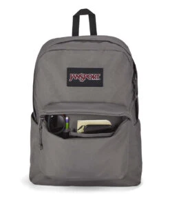 JanSport SuperBreak Plus Laptop Backpack - Graphite Grey 11 JanSport SuperBreak Plus Laptop Backpack - Graphite Grey -Jansport JS0A4QUE 7H6 pocket